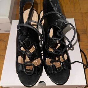 Aldo lace up block heels